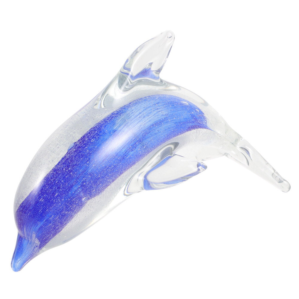 Glass Animal Figurines Dolphin Ornament Charming Home Decoration Child