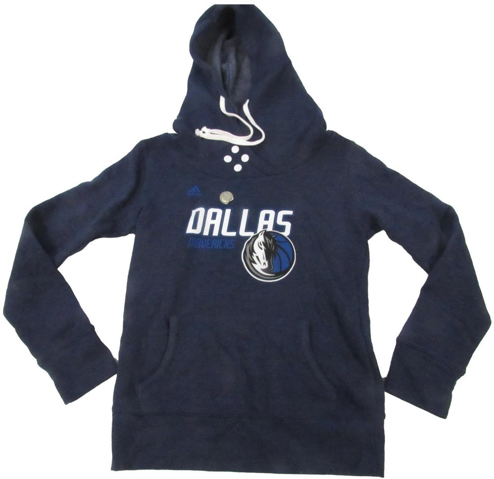New Dallas Mavericks Womens Sizes S-L-XL Adidas Blue Hoodie