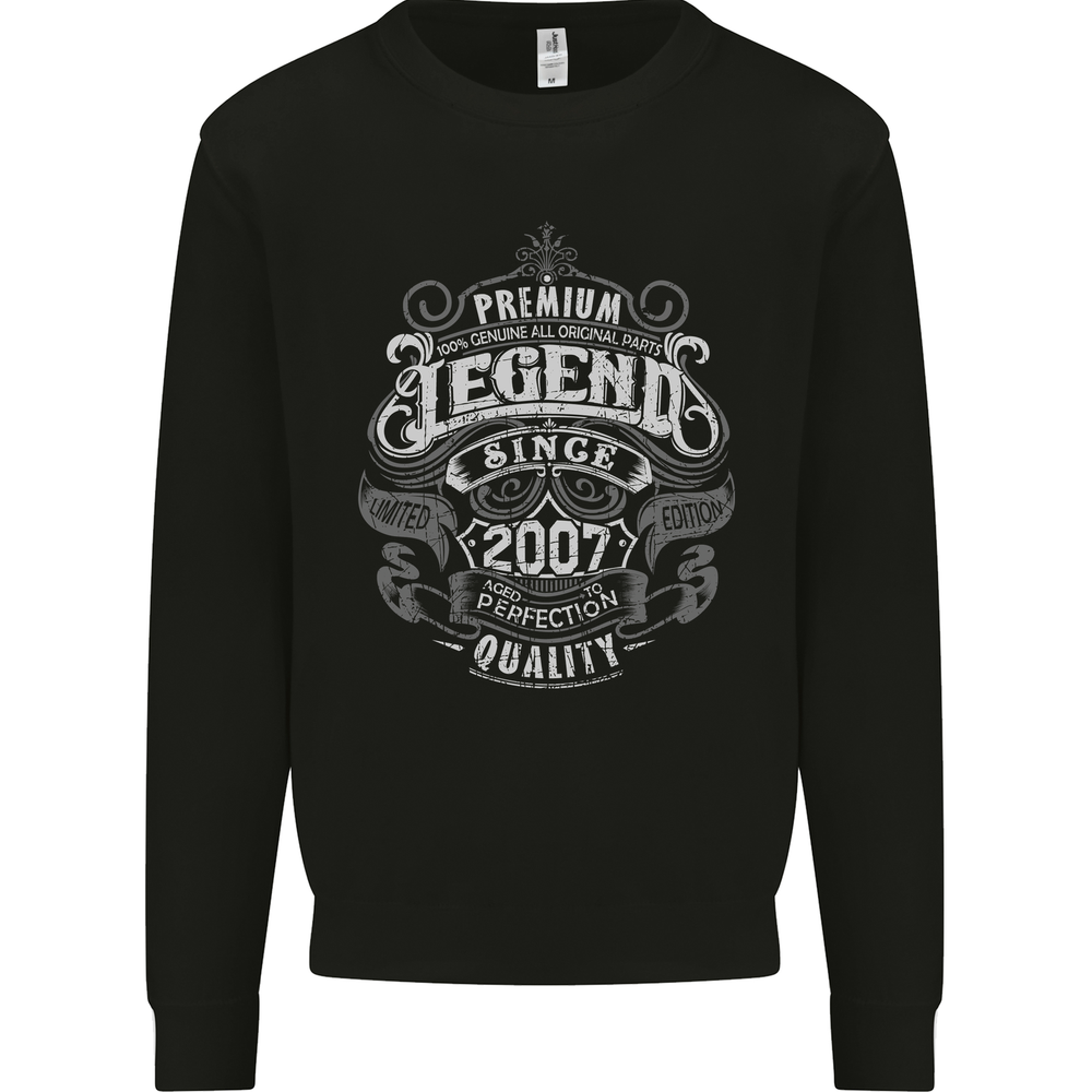 Premium Legend 18th Birthday 2007 Mens Sweatshirt Jumper
