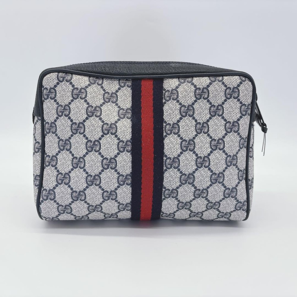 Gucci GG Supreme Sherry Line PVC Clutch Bag