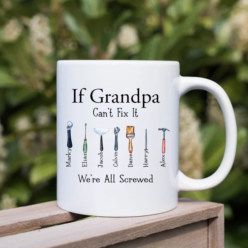 Taza Personalizada Papá Abuelo Taza Personalizada Papá Regalo Cumpleaños Día del Padre Gif