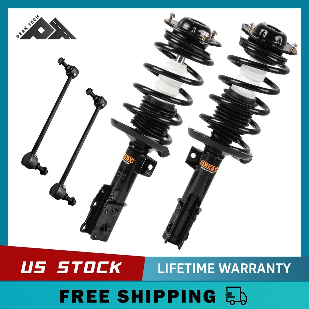 4PCS Front Strut & Sway Bar Link Kit for Chevy Malibu Pontiac G6 Saturn Aura