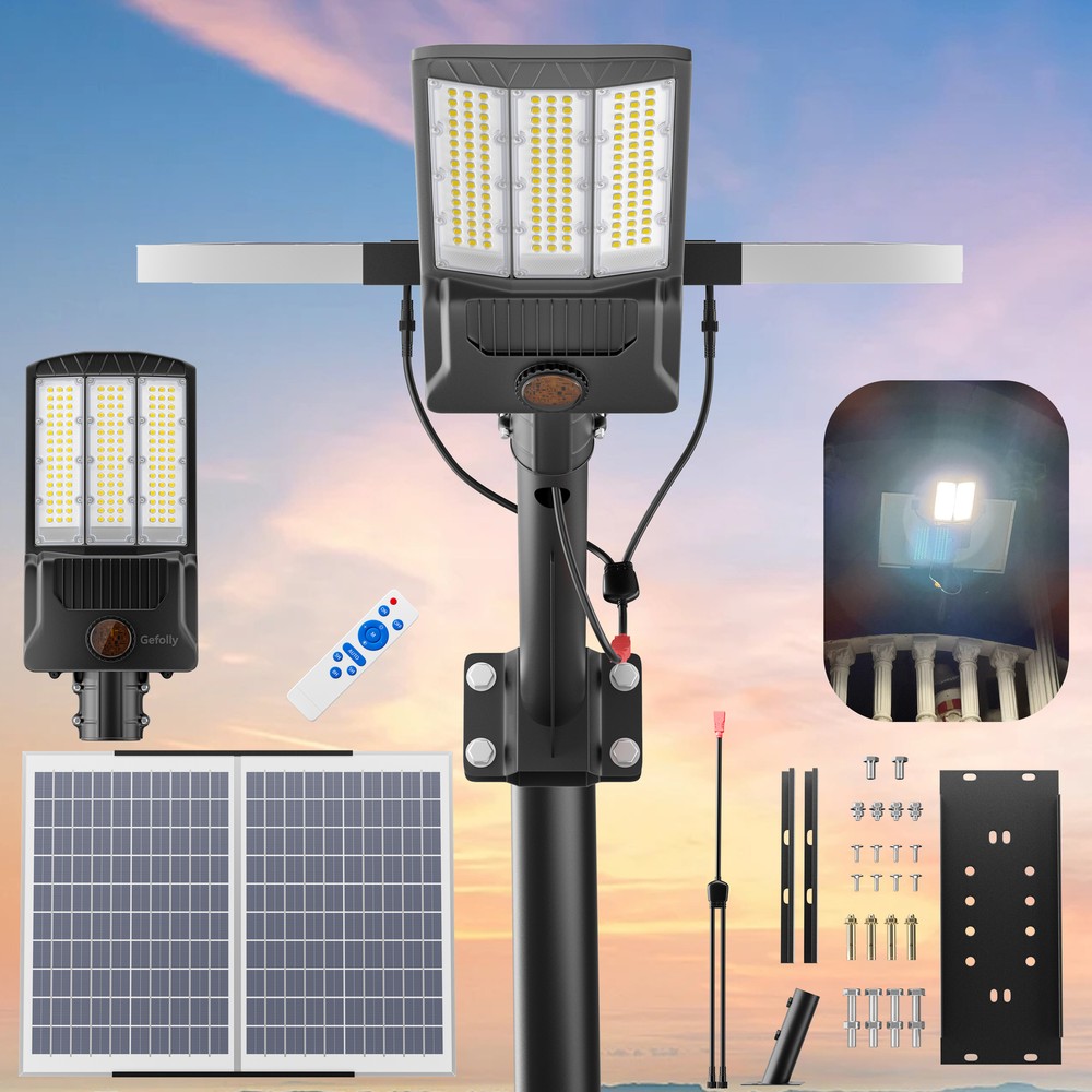 14500W Commercial Solar Street Lights Outdoor Dusk to Dawn parking lot lights