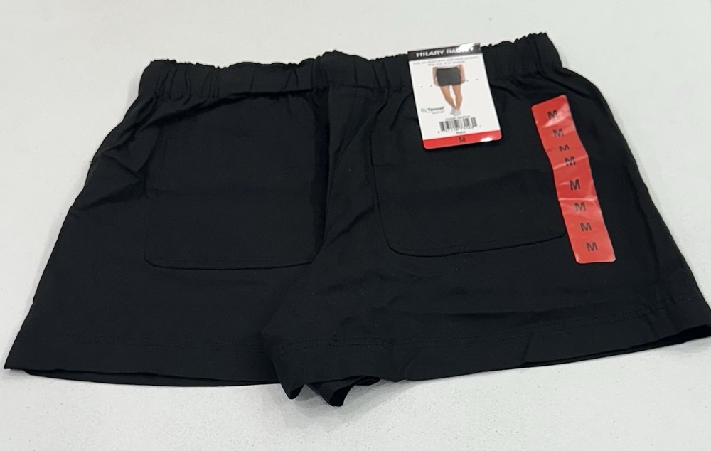Hilary Radley Women's Pull-On with Side Seam Pockets Shorts, Black, Size M
