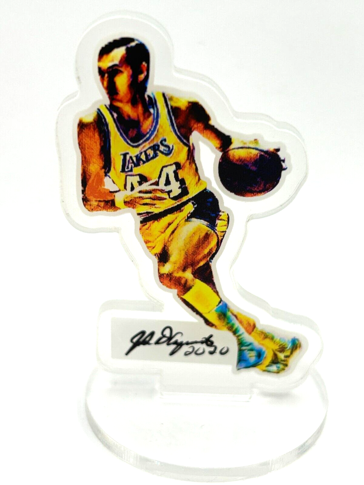 Los Angeles Lakers Jerry West figurine-RETRO Classic LOGO Collectable-Mr Clutch
