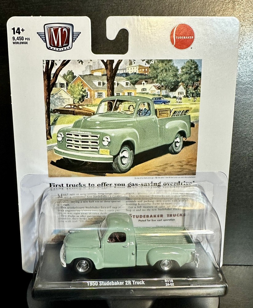 M2 MACHINES,1950 STUDEBAKER 2R TRUCK,DIECAST VINTAGE STYLE TRUCK,only 9,450 Pcs.