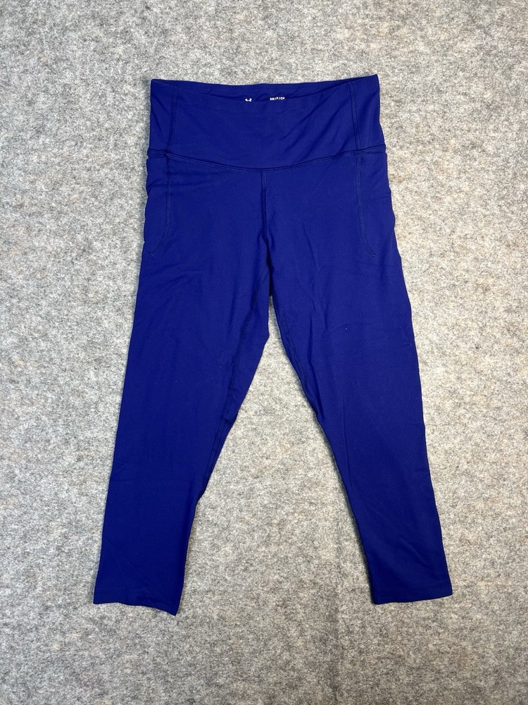 Under Armour Womens 7/8 Length Leggings in Blue Size Small Athletic Fit