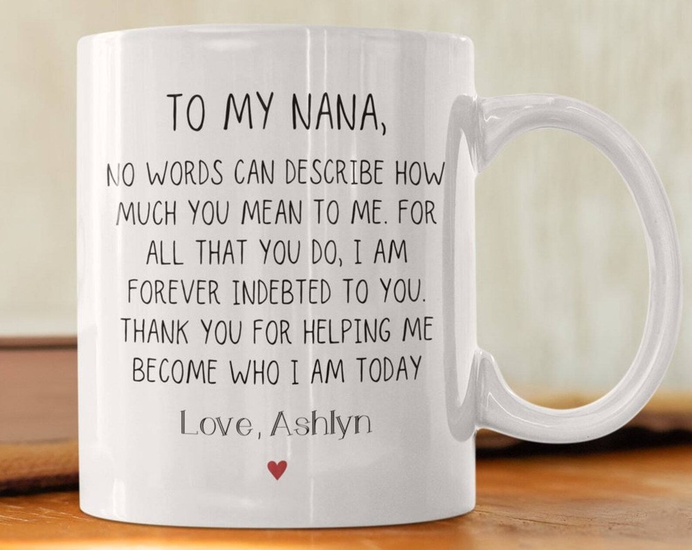 Personalized Nana Coffee Mug - Custom Gift From Grandkids for Mother's Day