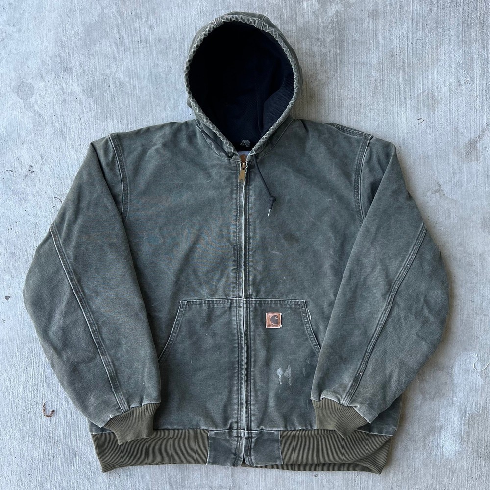 Vintage Y2K green Mos Carhartt work hoodie jacket