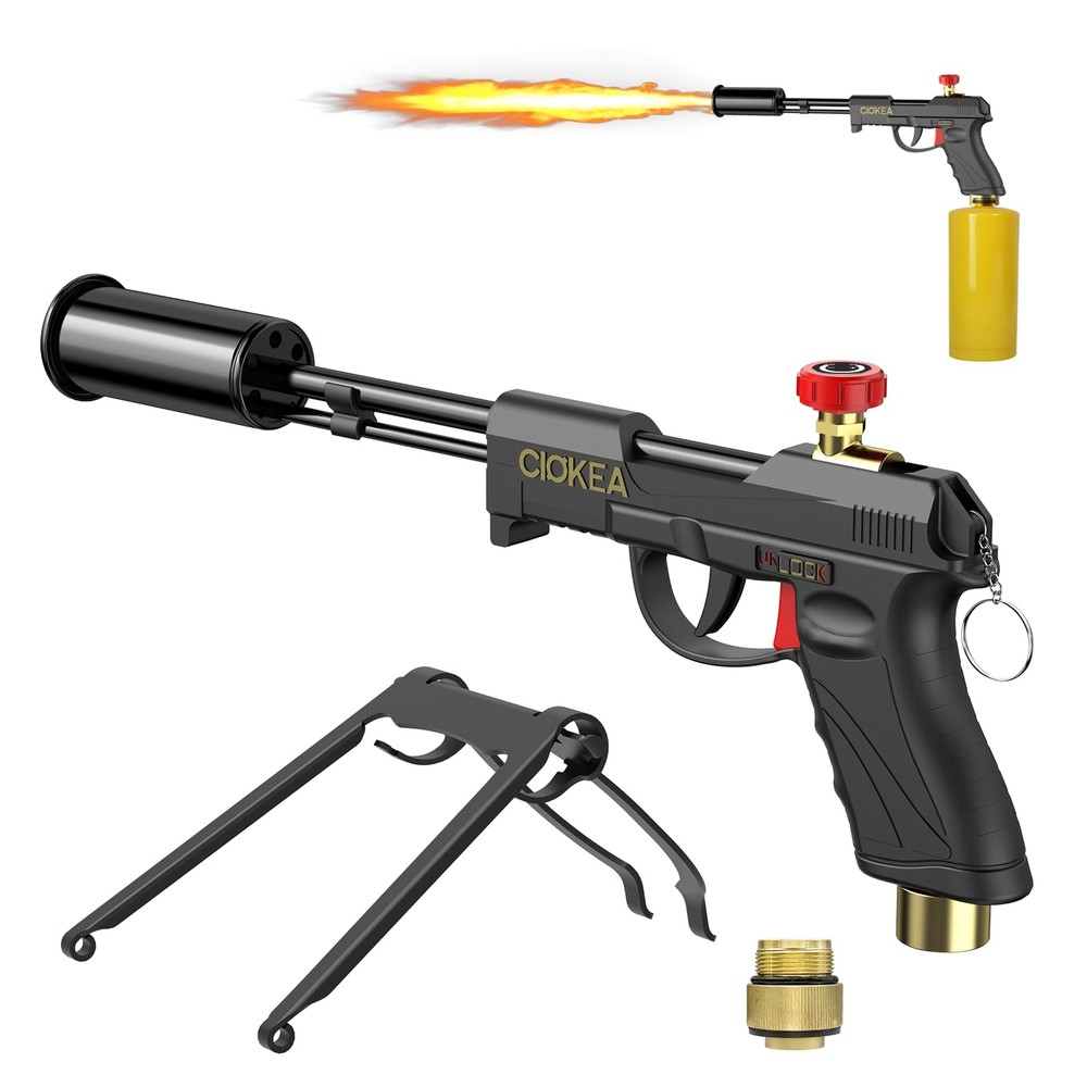 POWERFUL Propane Torch, 4500°, Adjustable Kitchen Cooking Torch with Safety L...