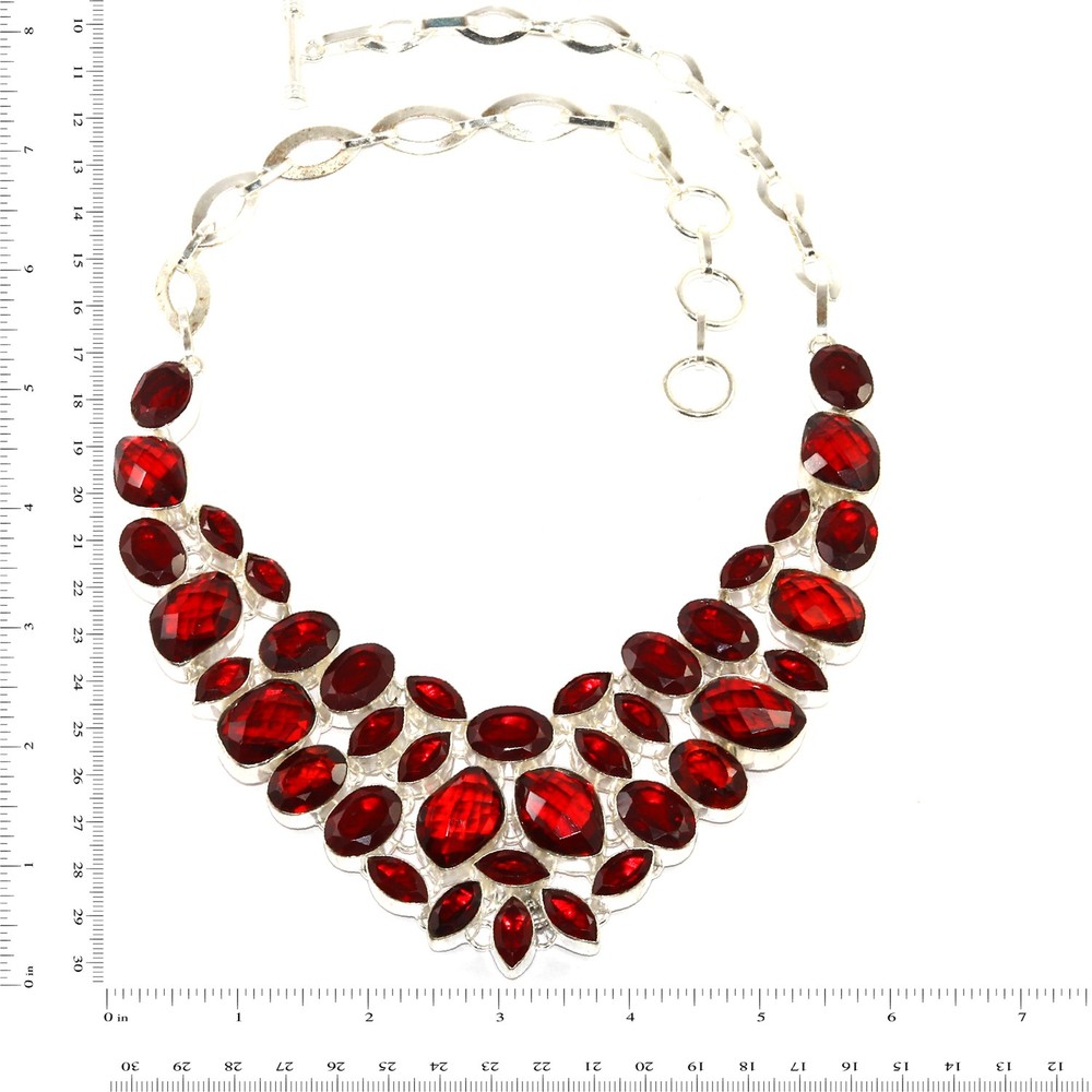 Mozambique Garnet Friendship Necklace 16-18 Inch Gemstone Jewelry