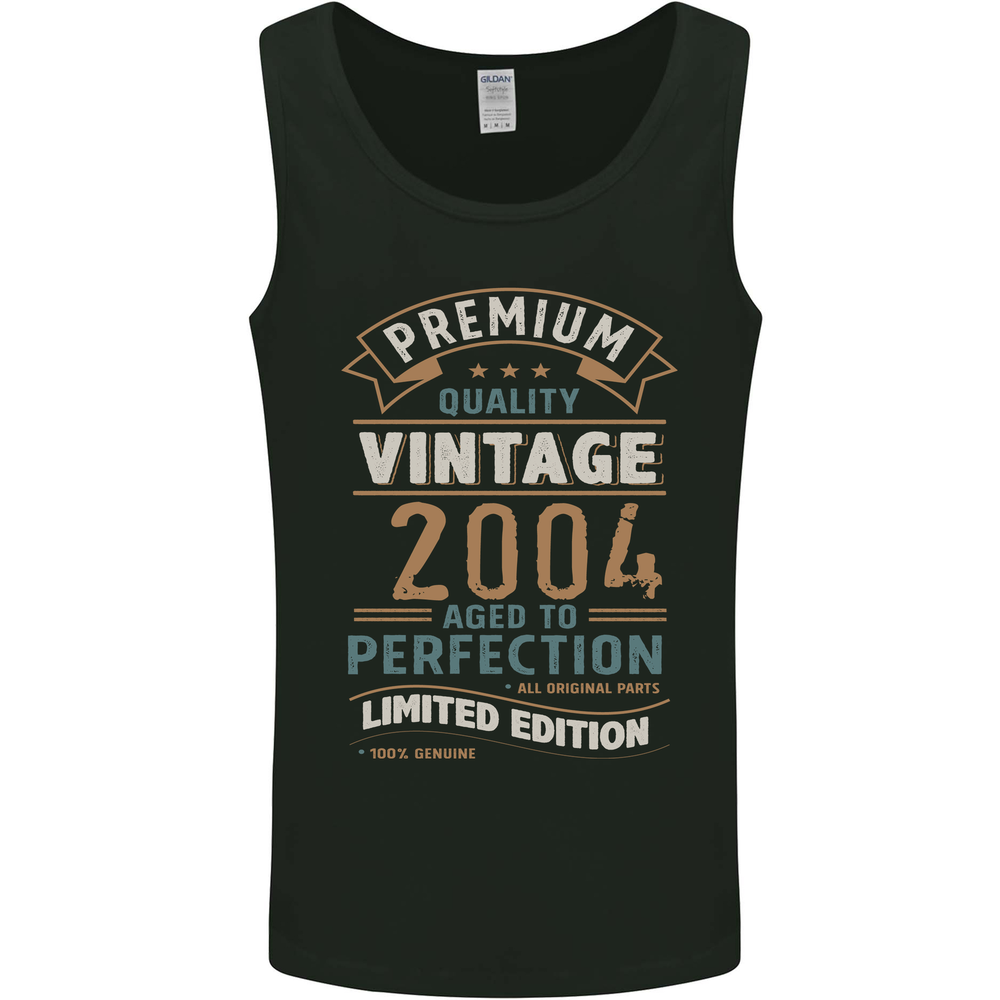 Premium Vintage 21st Birthday 2004 Mens Vest Tank Top