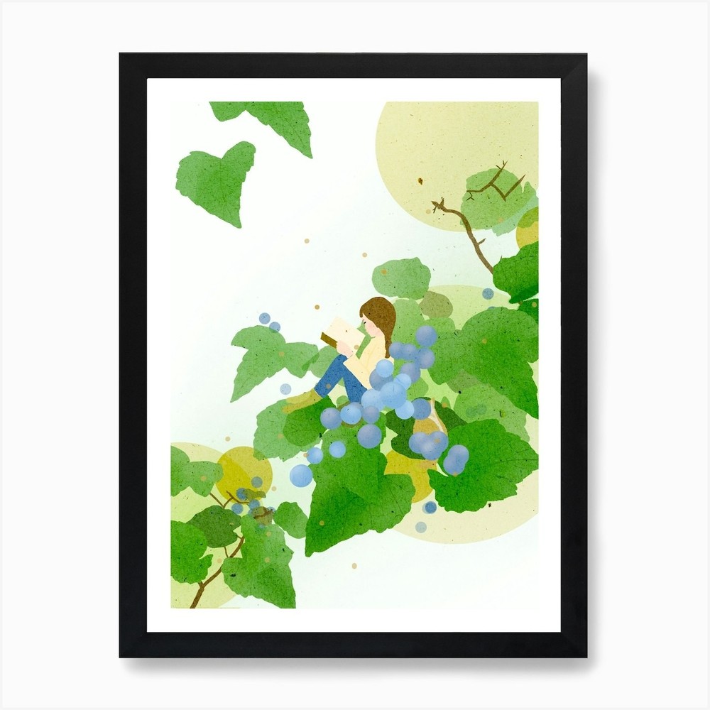 Berry Tree Framed Wall Art Canvas Print Poster Picture  