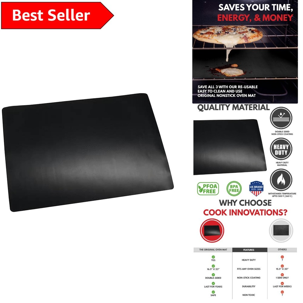 Heavy Duty Non-Stick Oven Baking Mat for Electric Gas & Microwave