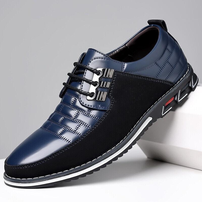 Men's Casual Leather Driving Loafers - Comfortable Work & Sneaker Hybrid Moccasins