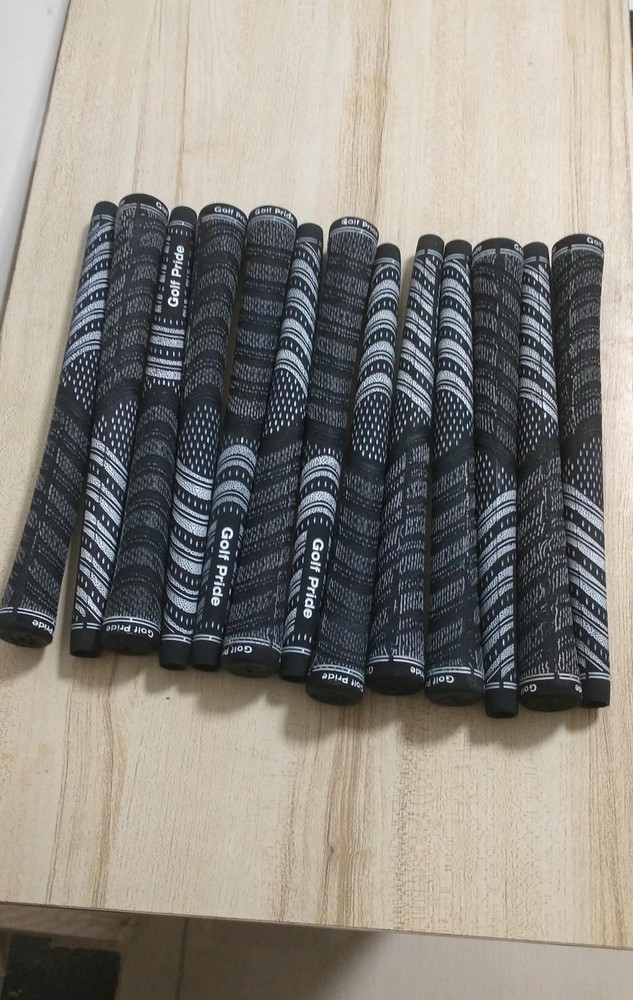 12Pcs Golf Grip Multi-compound Rubber/Cord Golf Club Grips Midsize Light BLACK