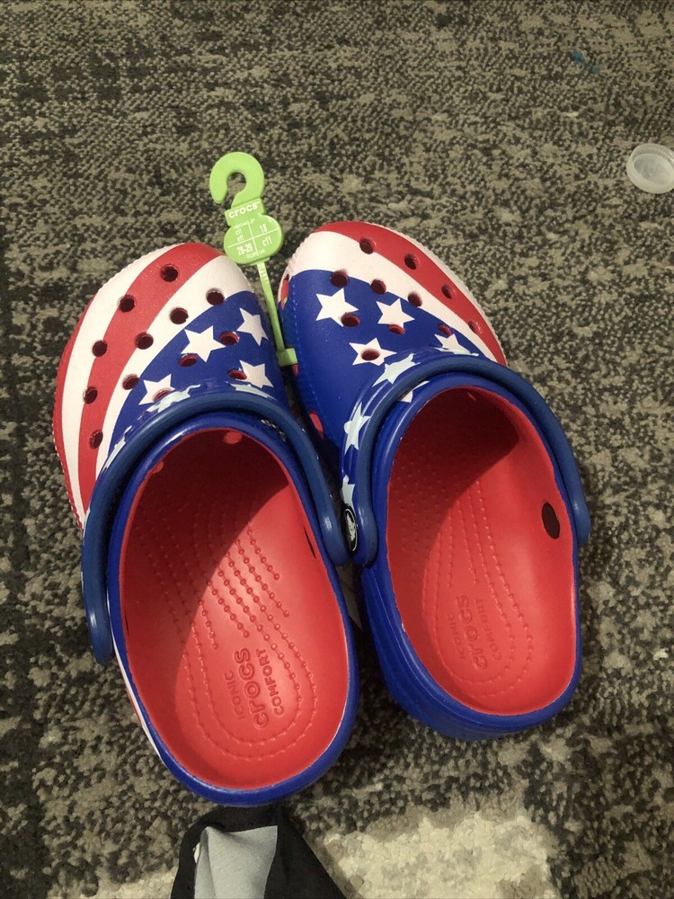 Crocs Classic American Flag Clog Size-c11