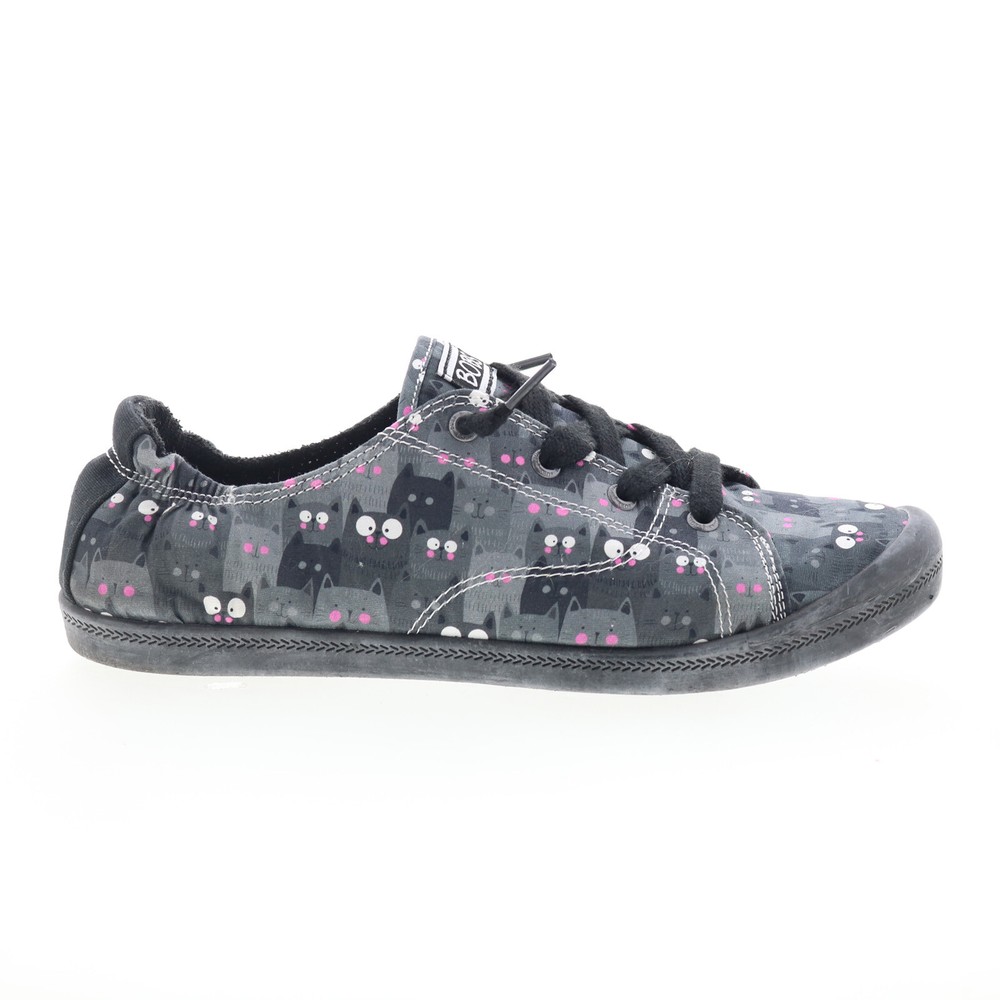 Skechers Bobs Beach Bingo Kitty Concert Womens Black Lifestyle Sneakers Shoes 10