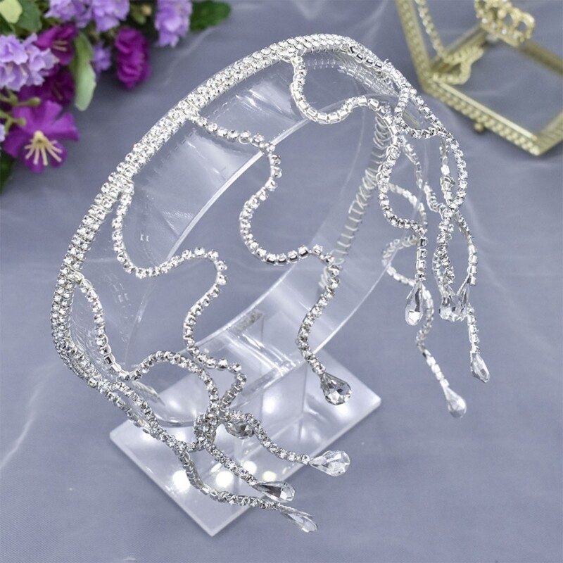 Sparkling Rhinestone Medusa Snake Crystal Bridal Headband for Weddings