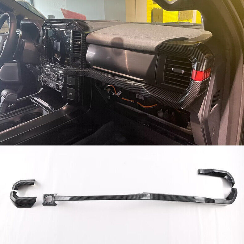 2021-2025 Ford F-150 Carbon Fiber Dash Panel Trim Cover