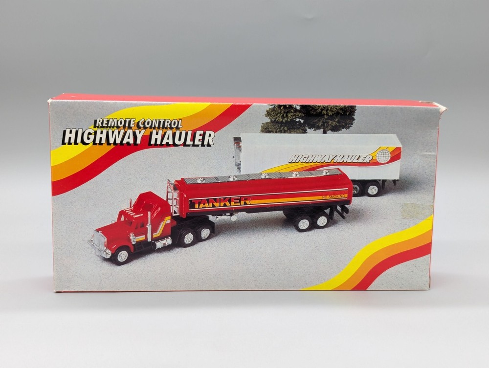 Remote Control Highway Hauler Big Rig Gas Tanker Trailer Truck 1980s Corded