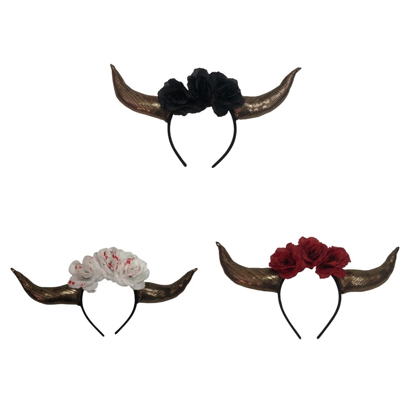 Ox Devil Horn Headband for Cosplay, Halloween & Themed Parties