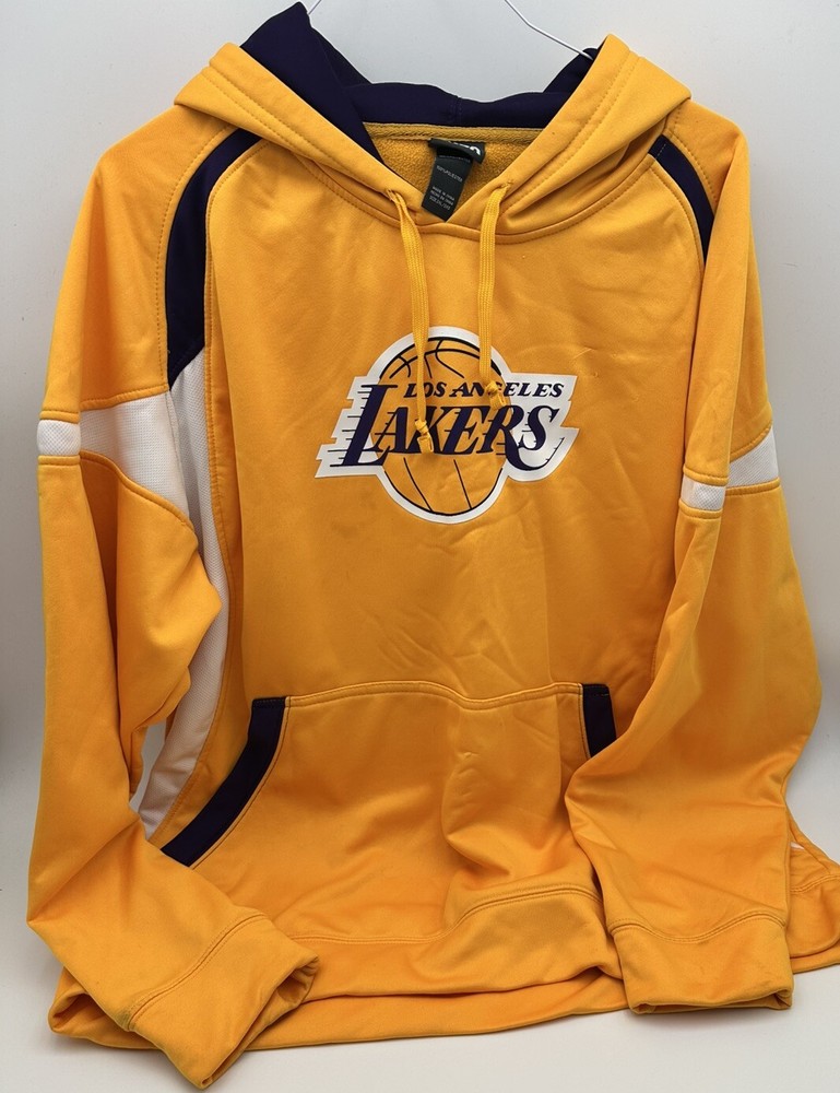 Los Angeles Lakers NBA Pullover Gold Hoodie Sweatshirt 2XL