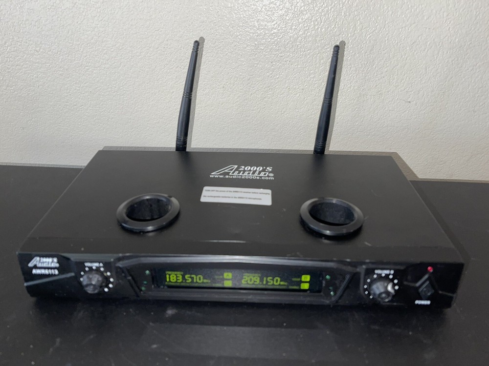 Audio2000S AWR6113 Wireless Mic Charging System with Receiver for Professional Use