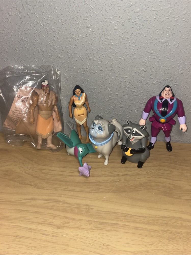 Pocahontas McDonald’s Happy Meal Toy Lot Of 6 FREE SHIPPING VTG