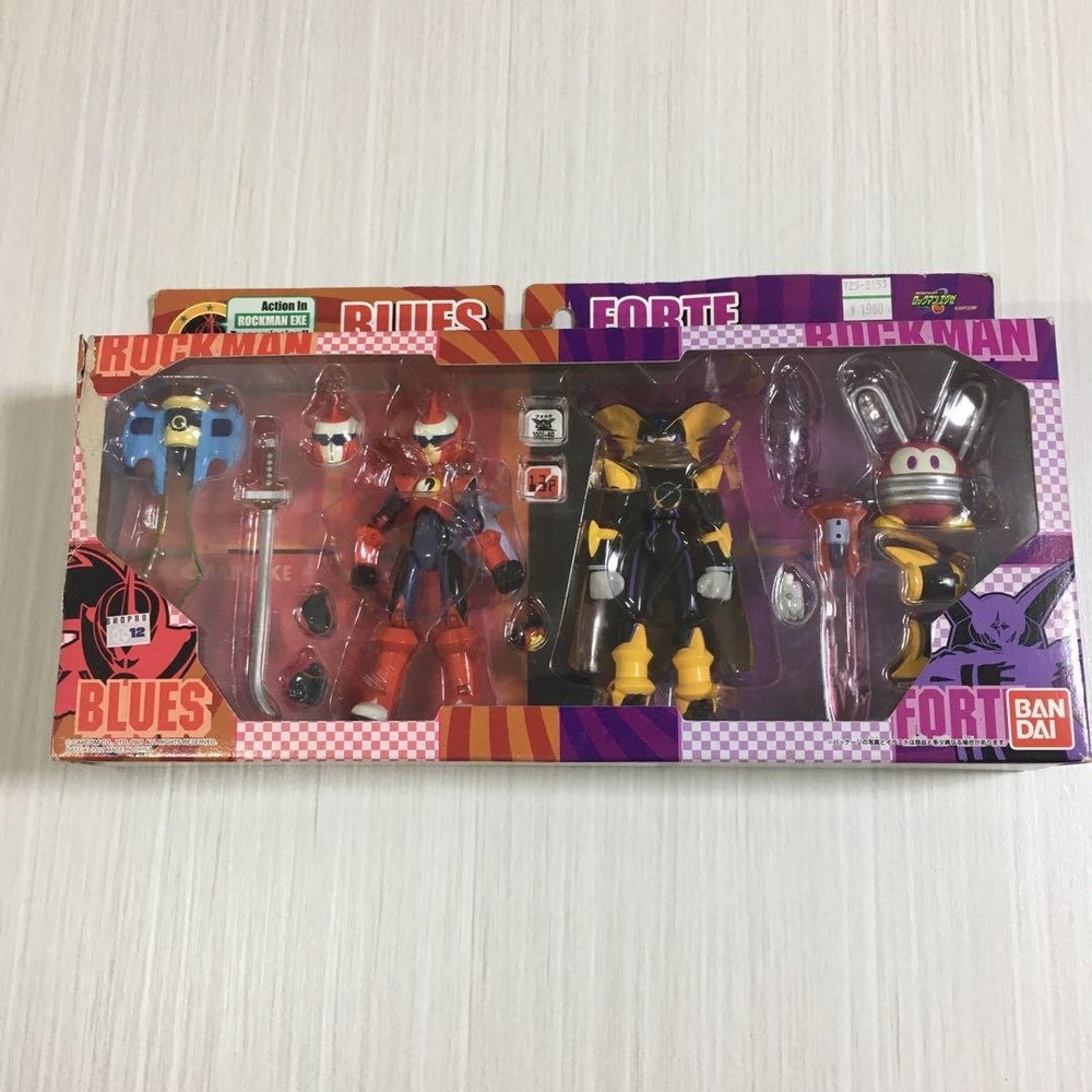 Mega Man Rockman EXE Rockin Action Bruce Forte Figure Game Toy Vintage BANDAI