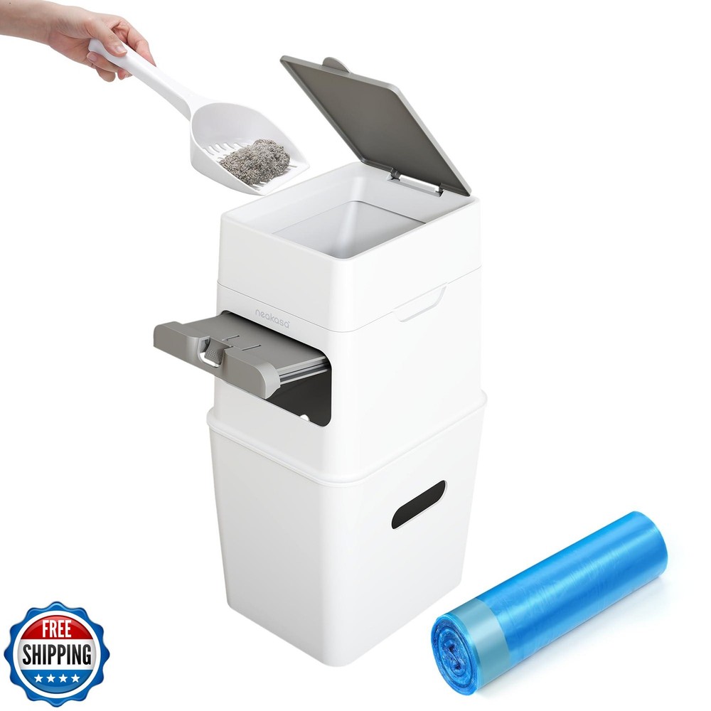 Neakasa PooGuard Litter Disposal Bin, 9.2L Trash Can for Cat Litter, Dog Wast