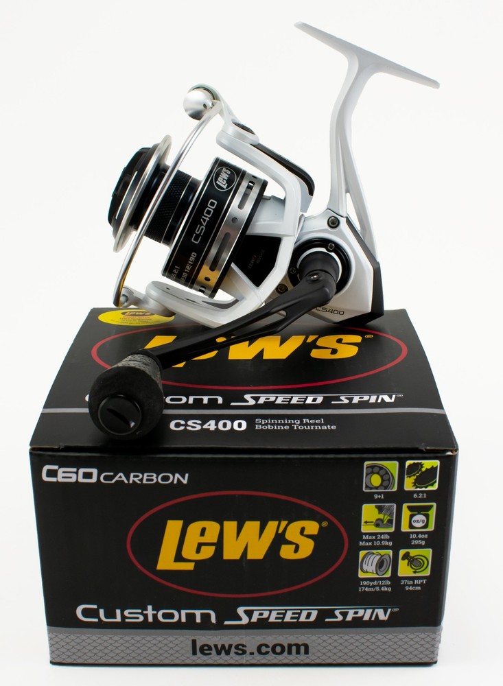 *LEW'S CUSTOM SPEED SPIN CS400 6.2:1 GEAR RATIO SPINNING REEL