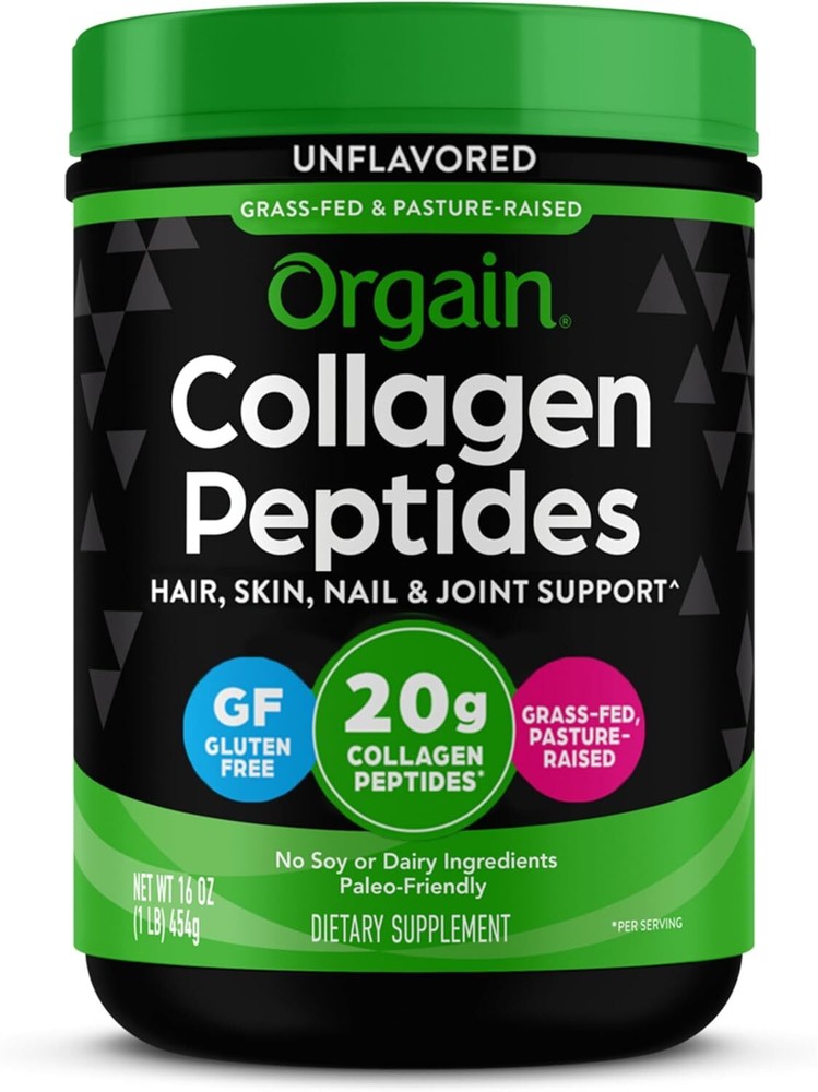 Hydrolyzed Collagen Peptides Powder For Women & Men,  20g Grass Fed Collagen 1lb