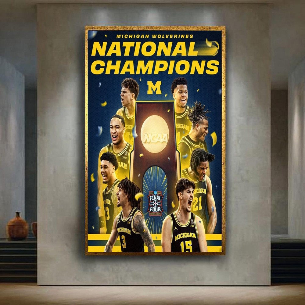 Michigan Wolverines National Champions NCAA Basketball 2026 Poster