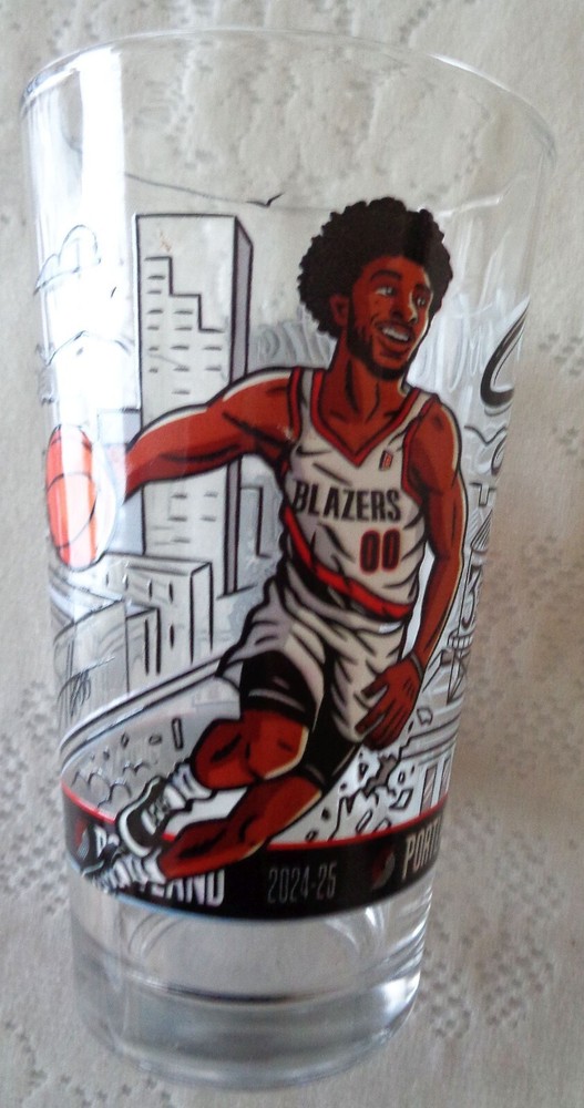 GLASS SCOOT HENDERSON Game Handout SGA Portland Trailblazers Blazers 2024