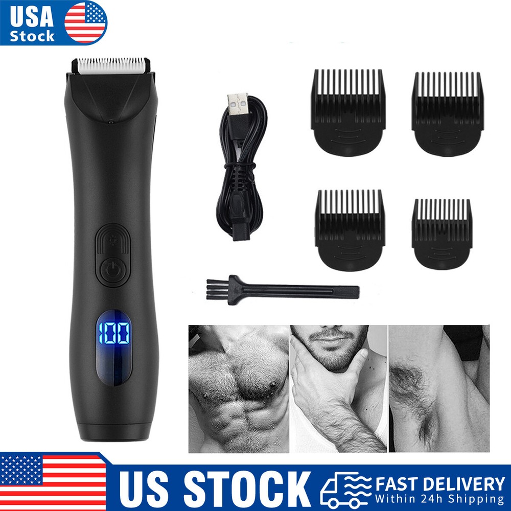 Man's caping Electric Pubic Hair Trimmer Groin Ball Body Shaver -Waterproof New