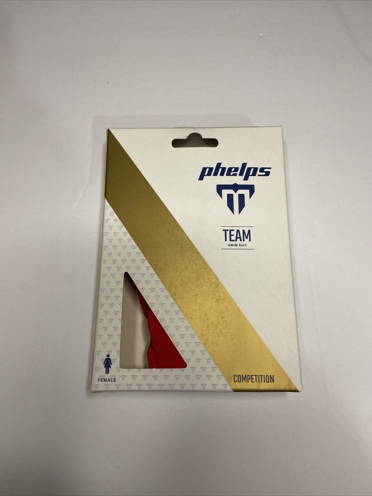 NEW Michael Phelps G Competition Swim Suit TEAM Girls Youth Size Us 18 Red