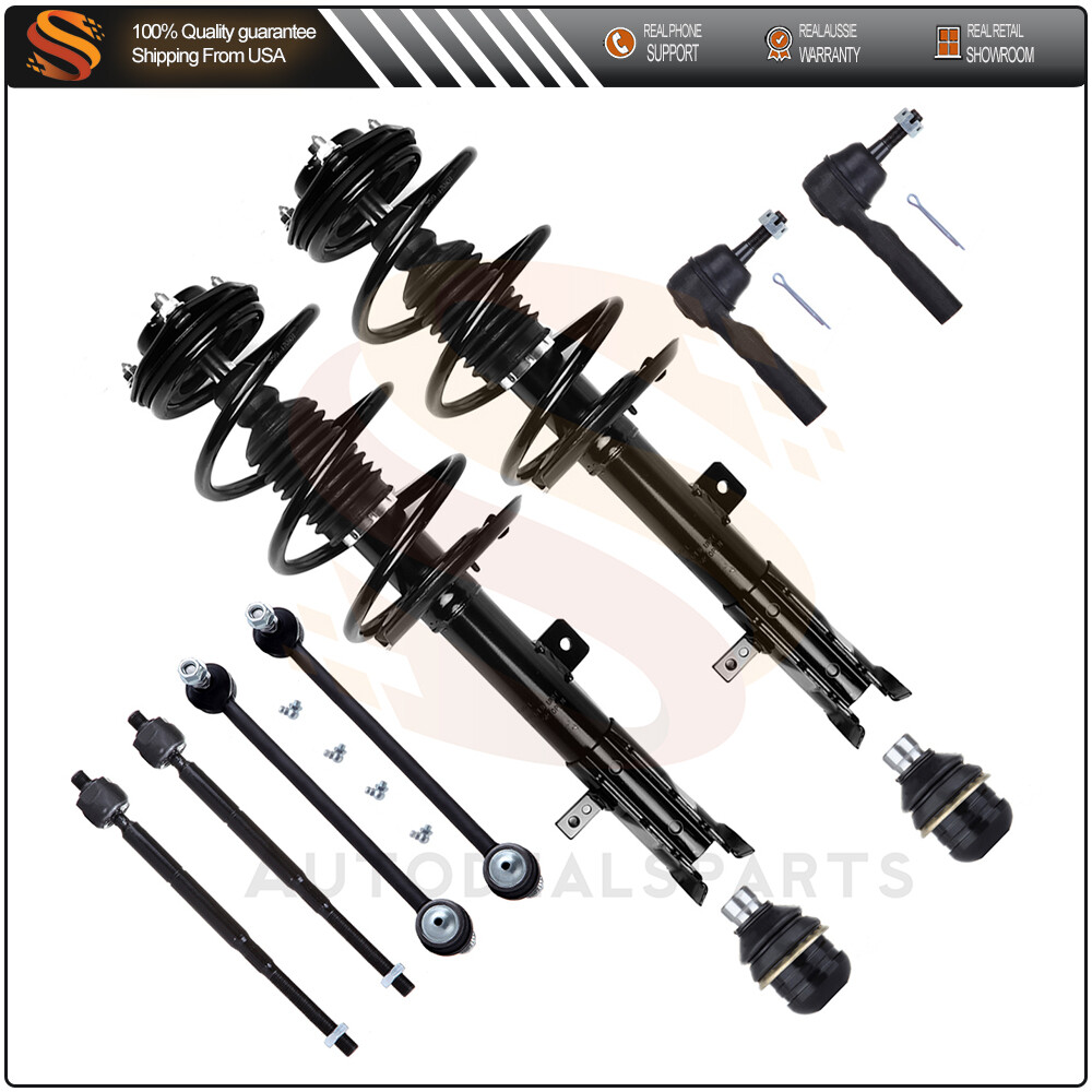 2009-2012 Dodge Caliber Front Struts Springs Sway Bars Tie Rod Ball Joint