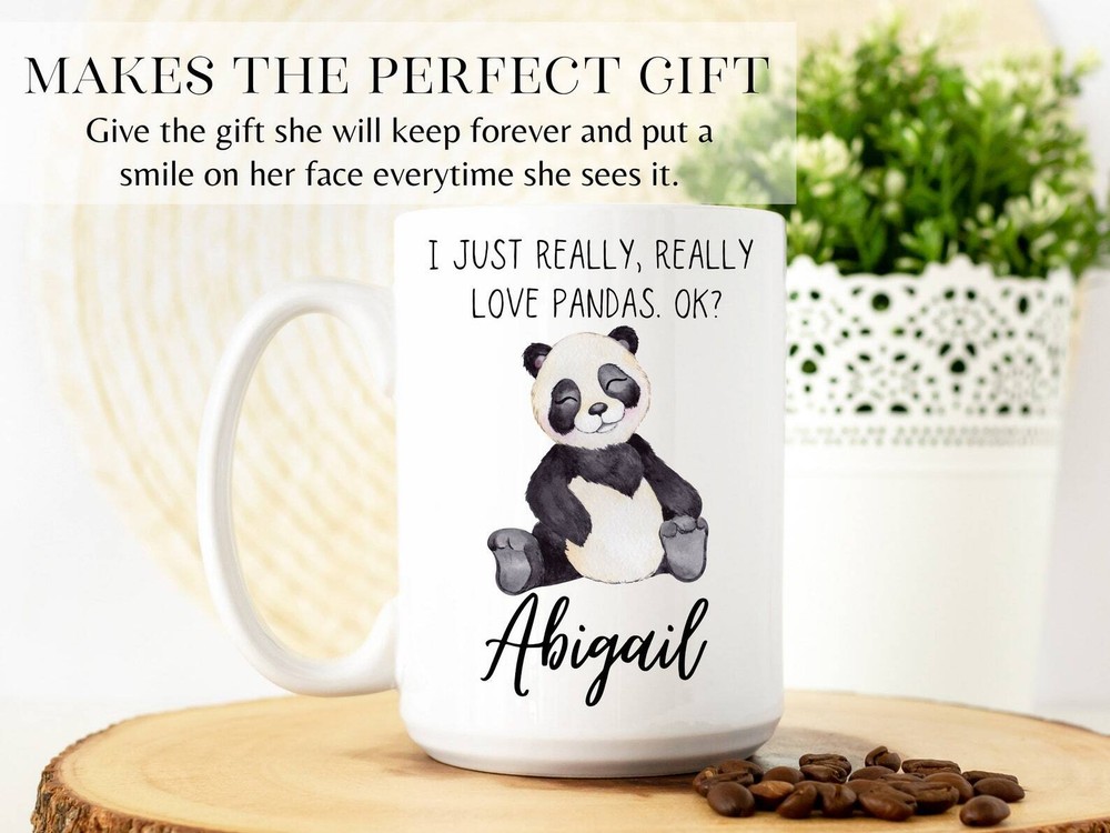 Panda Mug Personalized Panda Gift Panda Cup Panda Name Mug Panda Coffee Mug