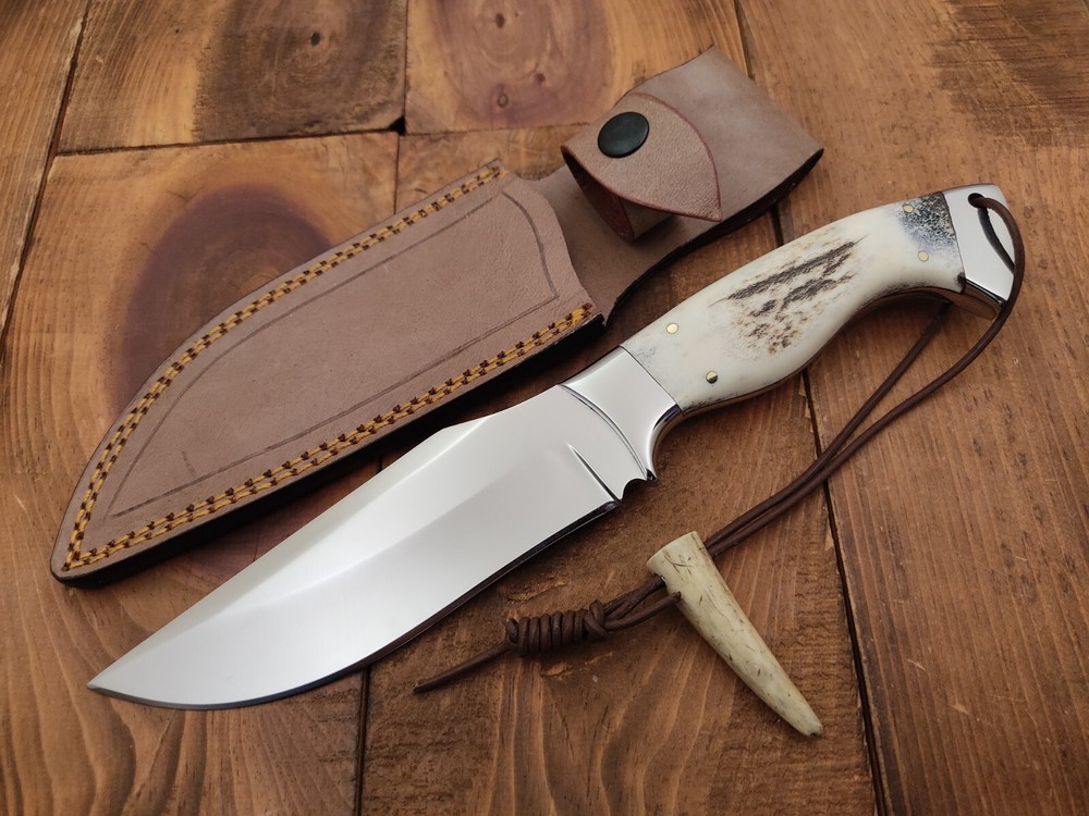 Custom Handmade 12c27 High Carbon Stainless Steel Camping Bowie Hunting Knife