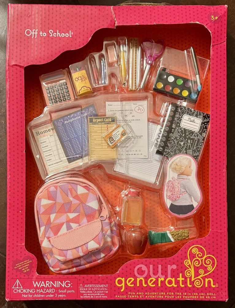 Our Generation 18-Inch Doll Back-to-School Supplies Accessory Set