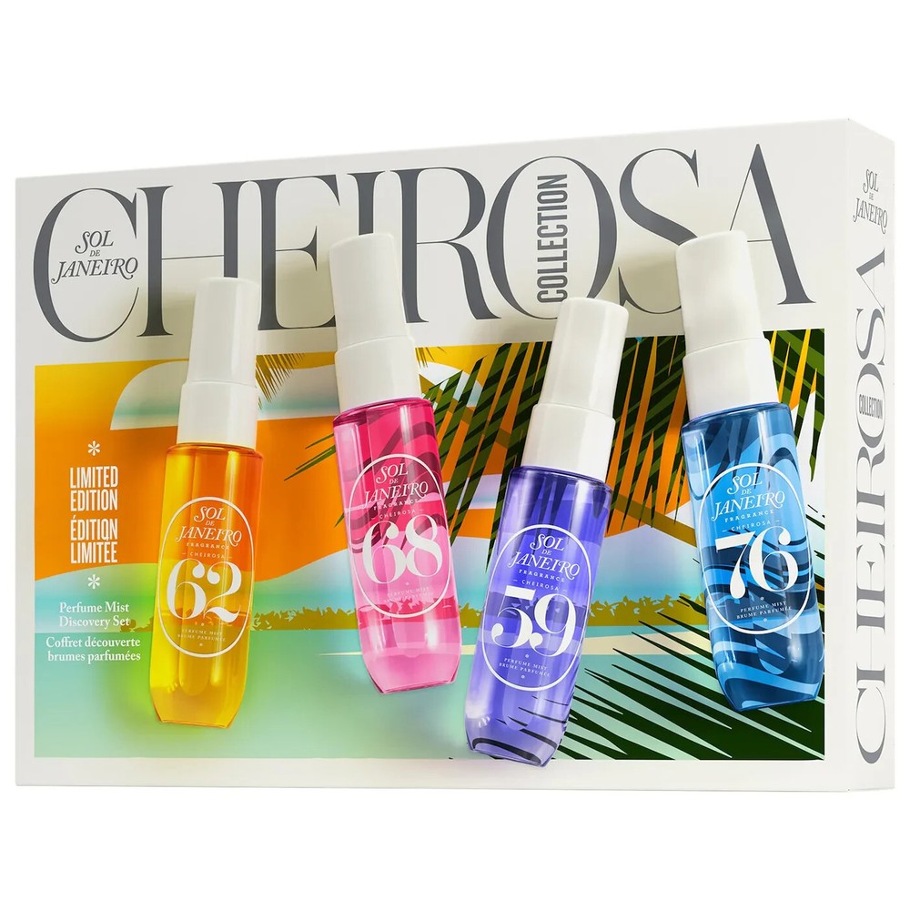 Sol De Janeiro Cheriosa Perfume Mist Discovery Set 4 x 1 oz TSA Travel Size 62 68 79 56