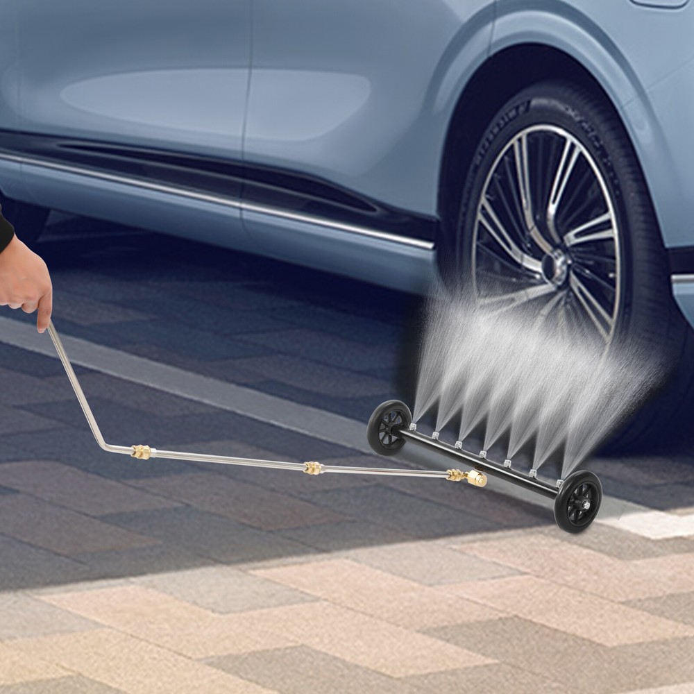2-in-1 Under Car Pressure Washer Attachment in Black