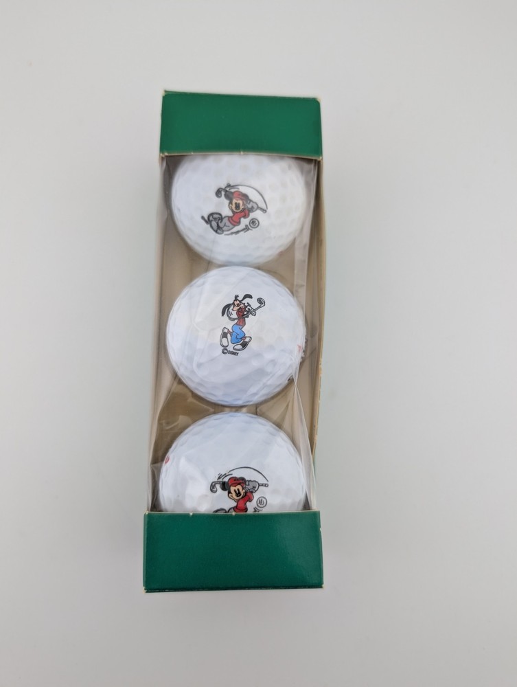 Walt Disney World Mickey Mouse & Goofy Golf Balls Set Of 3 New/Sealed