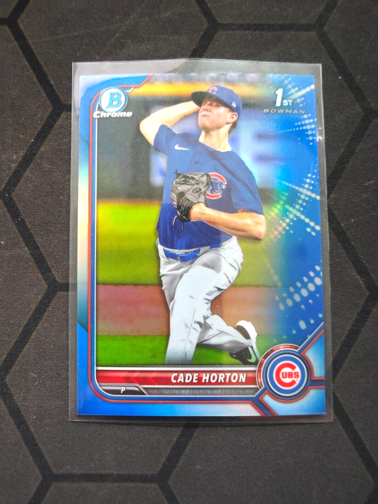 2022 Bowman Chrome Baseball Blue Refractor 1st RC Cade Horton 99/150