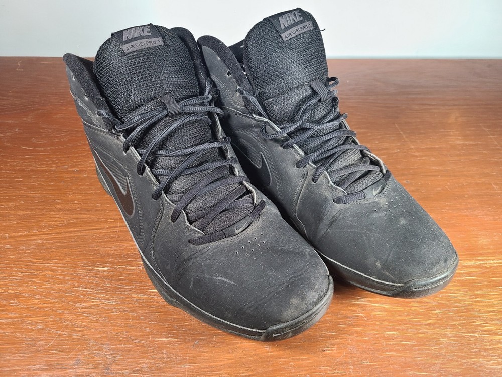Nike Air Visi Pro VI 6 Basketball Mens Size 12N Shoes Suede Black 525745-001