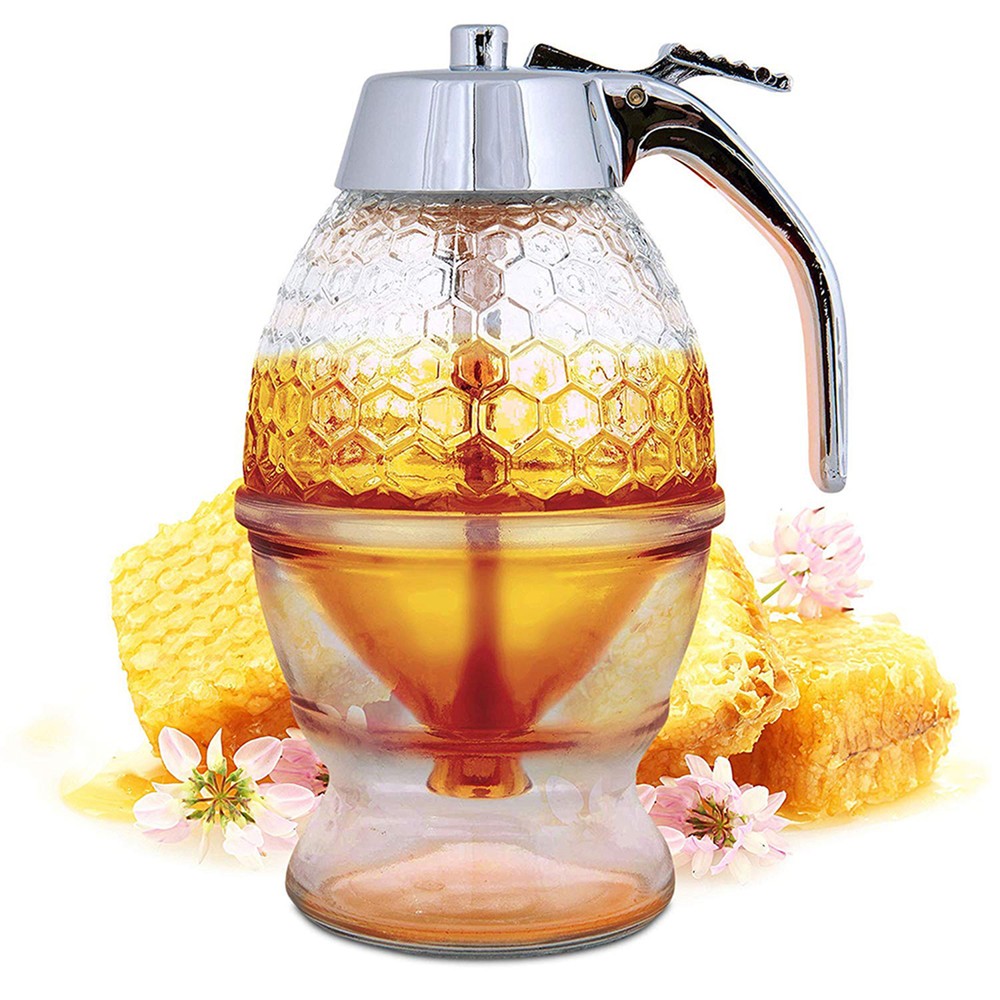 Honey Dispenser Press Type Sugar Container ABS Honey Syrup Dispenser Container
