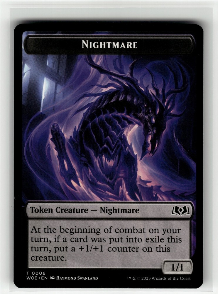 NIGHTMARE TOKEN Wilds of Eldraine #6 WOE(NM+)(MTG)