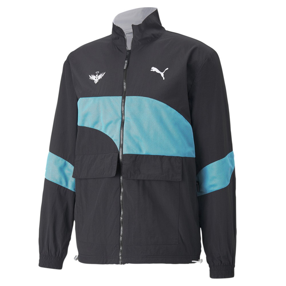 PUMA Melo Clyde Full Zip Jacket Mens Black Casual Athletic Outerwear 53799701