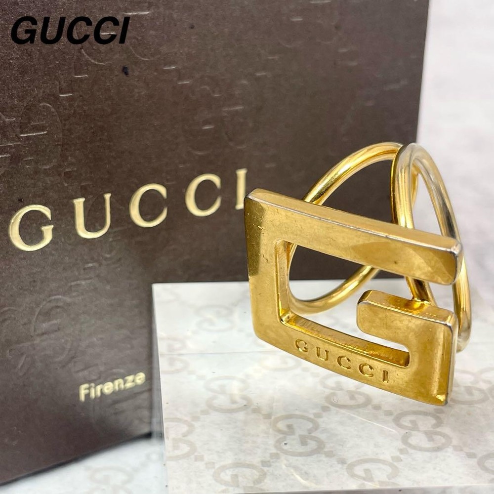 Gucci G Logo Scarf Ring in Gold - Authentic Japanese Import